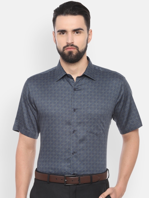 

Van Heusen Men Grey Regular Fit Printed Formal Shirt