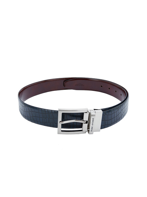 

Park Avenue Men Blue Textured Leather Belt