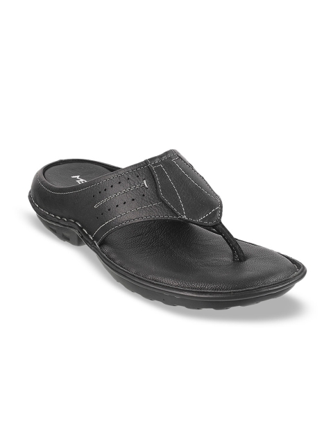 

Metro Men Black Leather Sandals