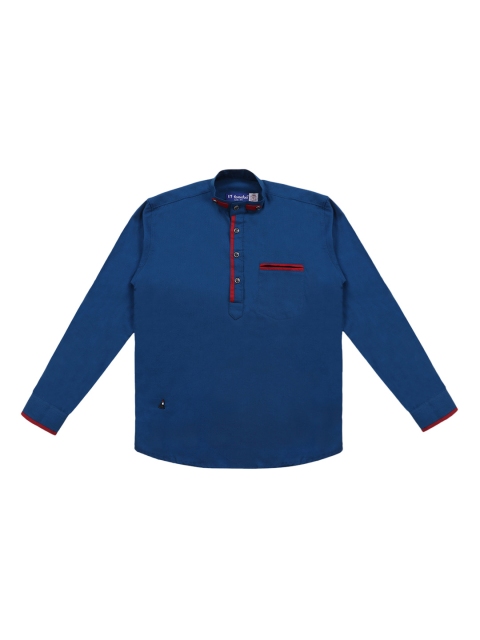 

Lil Tomatoes Boys Blue Solid Straight Kurta