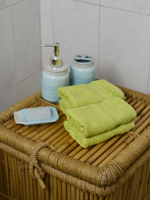 

Avira Home Set of 4 Solid Lime Green 650GSM Plush Egyptian Cotton Face Towels