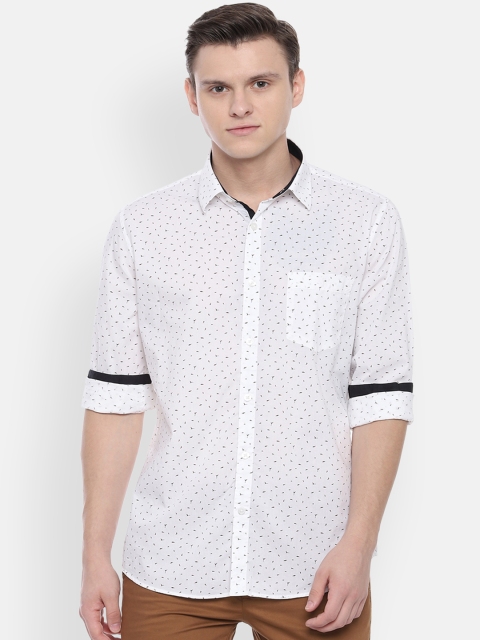 

Van Heusen Sport Men White Slim Fit Printed Casual Shirt