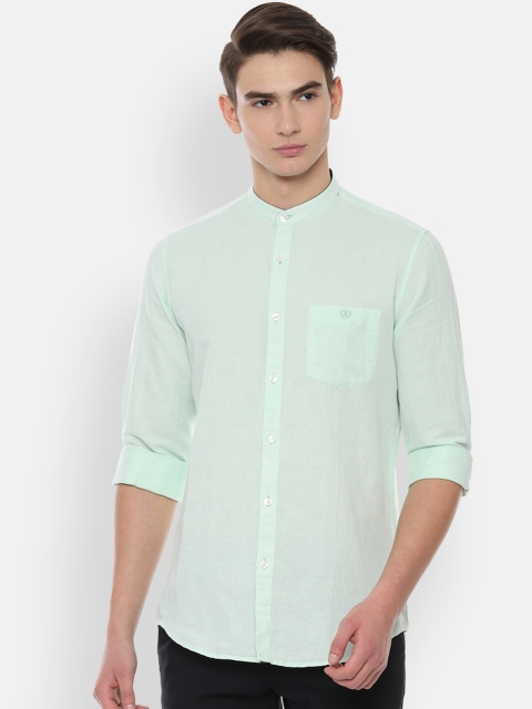 

Van Heusen Sport Men Green Slim Fit Solid Casual Shirt