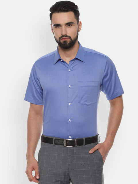 

Van Heusen Men Blue Regular Fit Solid Formal Shirt