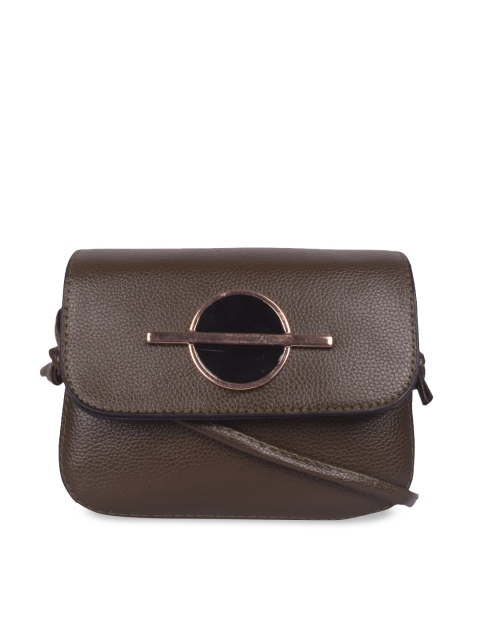 

Bagkok Olive Green Solid Sling Bag