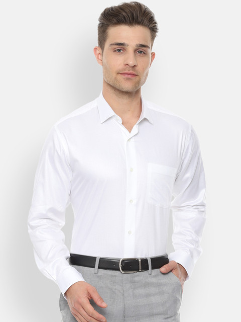 

Van Heusen Men White Regular Fit Self Design Formal Shirt