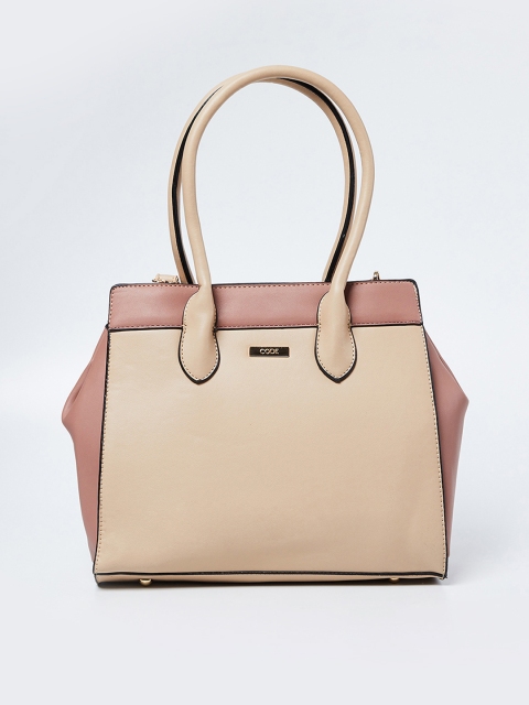 

CODE by Lifestyle Beige & Nude-Coloured Colourblocked Shoulder Bag