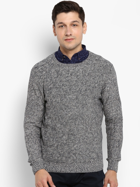 

Red Tape Men Grey Melange Solid Sweater