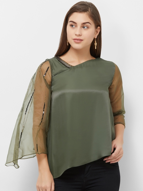 

Soie Women Green Solid Top