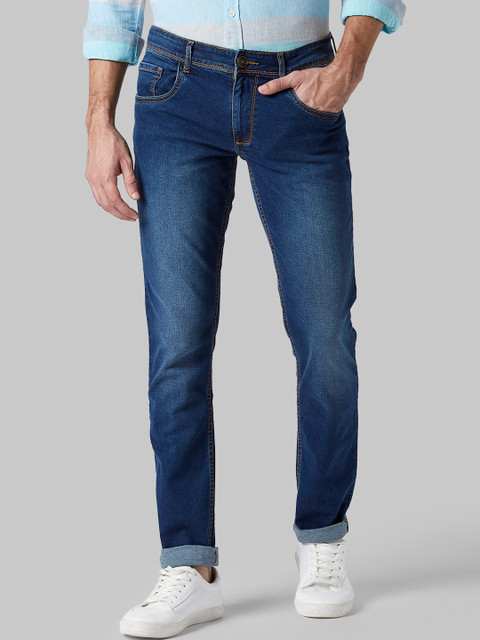 

Park Avenue Men Blue Tapered Fit Mid-Rise Clean Look Jeans