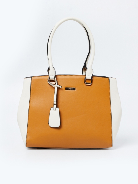 

CODE by Lifestyle Tan & White Colourblocked Shoulder Bag