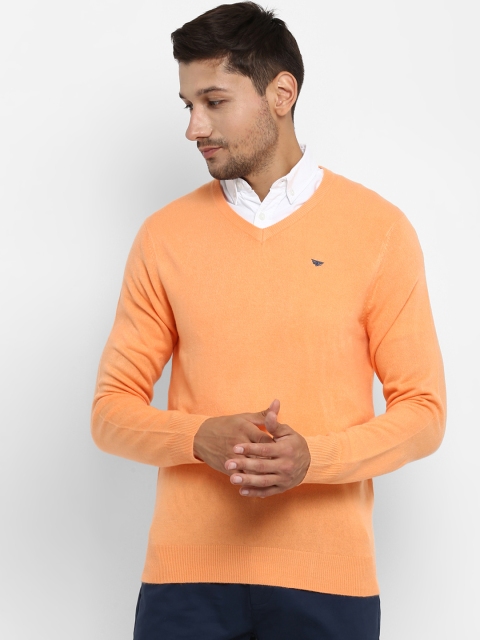 

Red Tape Men Peach-Coloured Solid Sweater