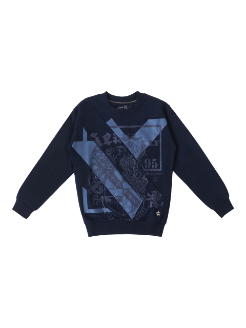 

Lil Tomatoes Boys Navy Blue Printed Sweatshirt