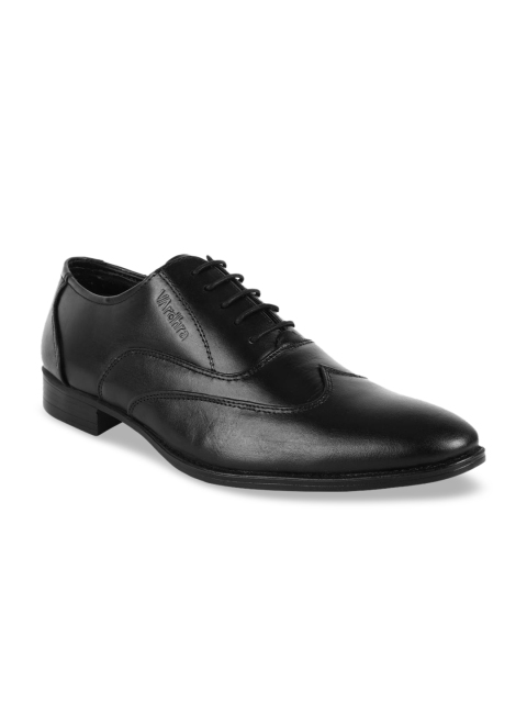 

Vardhra Men Black Solid Leather Formal Oxfords