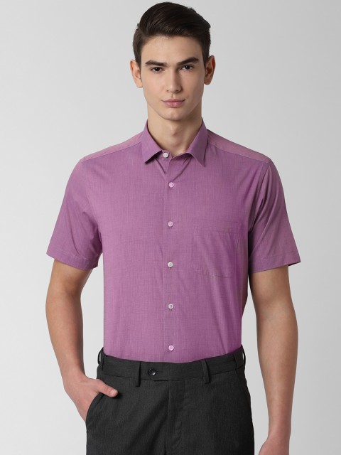 

Peter England Men Purple Regular Fit Solid Formal Shirt