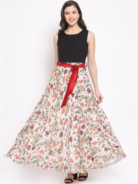 

Just Wow Women Multicoloured Floral Printed Maxi Dress, Multi