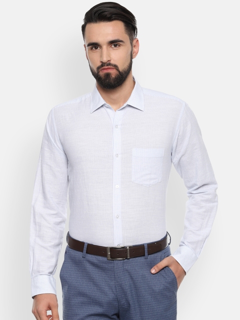 

Van Heusen Men White & Blue Regular Fit Striped Formal Shirt