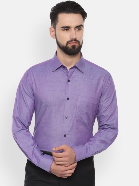 

Van Heusen Men Purple Regular Fit Self Design Formal Shirt