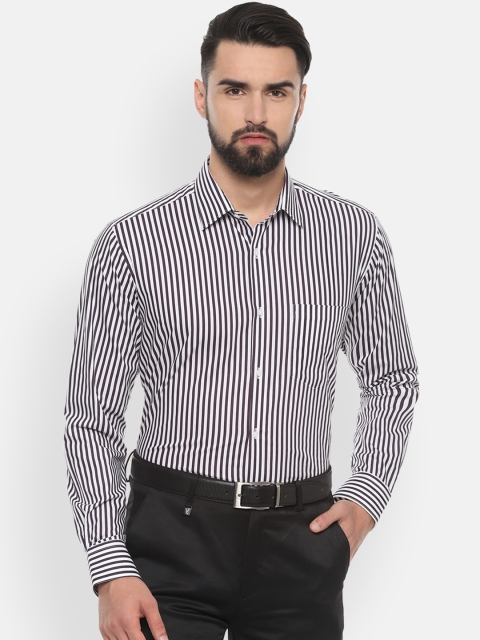 

Van Heusen Men White & Black Regular Fit Striped Formal Shirt