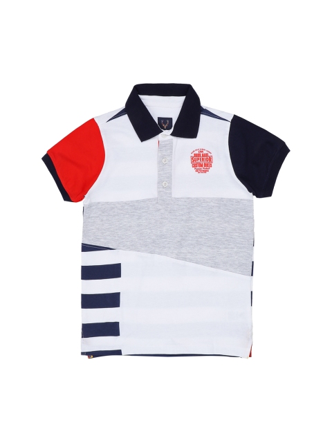 

Allen Solly Junior Boys White Colourblocked Polo Collar T-shirt