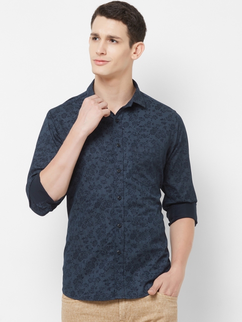 

EVOQ Men Blue Regular Fit Floral Printed Casual Shirt