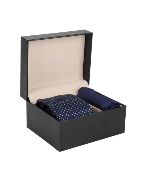 

Van Heusen Men Navy Blue Tie & Pocket Square Gift Set