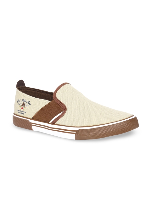 

U.S. Polo Assn. Men Beige Slip-On Sneakers