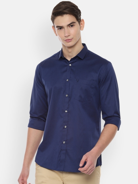 

Allen Solly Men Navy Blue Slim Fit Solid Casual Shirt
