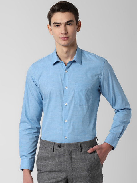 

Peter England Men Blue Slim Fit Solid Formal Shirt