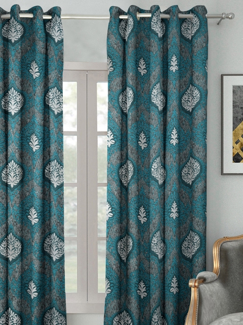 

HOUZZCODE Teal Single Room Darkening Curtain