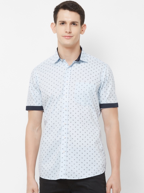 

EVOQ Men Blue Regular Fit Printed Casual Shirt