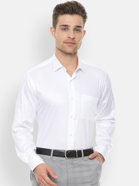 

Van Heusen Men White Regular Fit Self Design Formal Shirt