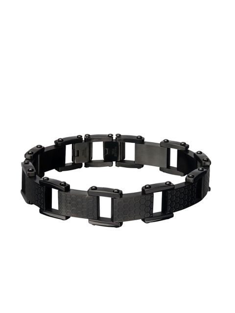 

Inox Jewelry Men Black Stainless Steel Ring Bracelet