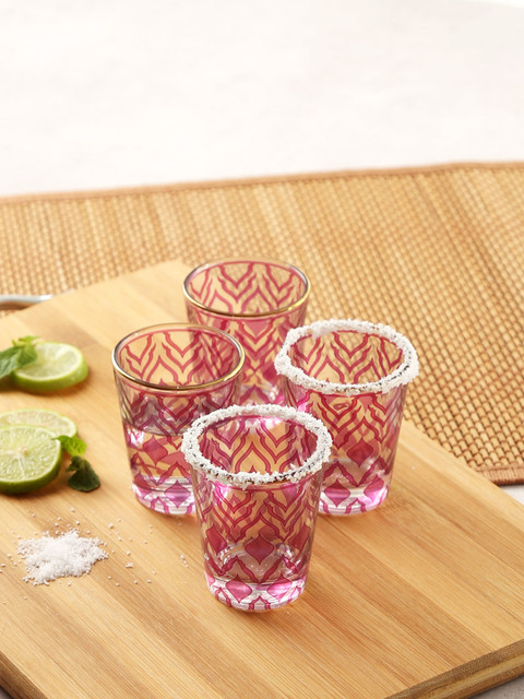 

India Circus by Krsnaa Mehta Set of 4 Transparent The Morning Glory Shot Glasses