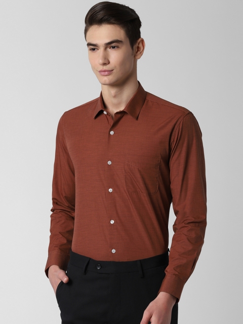 

Peter England Men Brown Slim Fit Solid Formal Shirt