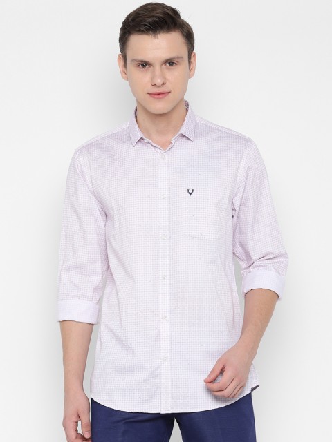 

Allen Solly Men White & Blue Checked Slim Fit Casual Shirt