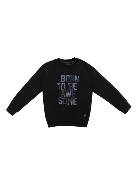 

Lil Tomatoes Boys Black Printed Sweatshirt