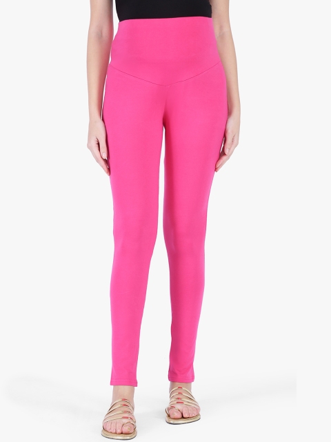 

MomToBe Women Pink Solid Maternity Ankle-Length Leggings