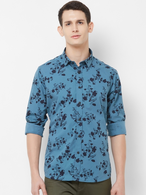 

EVOQ Men Blue Regular Fit Floral Printed Casual Shirt