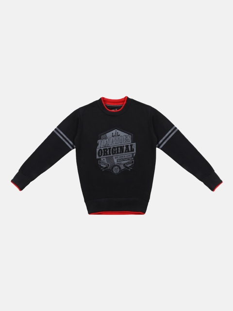 

Lil Tomatoes Boys Black Printed Sweatshirt