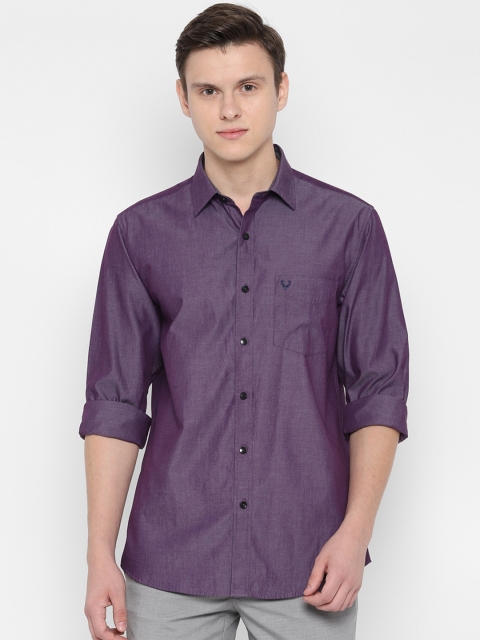 

Allen Solly Men Purple Slim Fit Self Design Casual Shirt