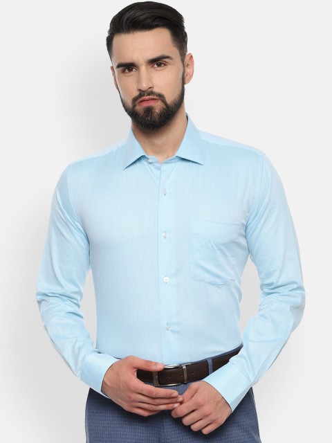 

Van Heusen Men Blue Slim Fit Self Design Formal Shirt