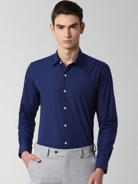

Peter England Men Navy Blue Slim Fit Solid Formal Shirt