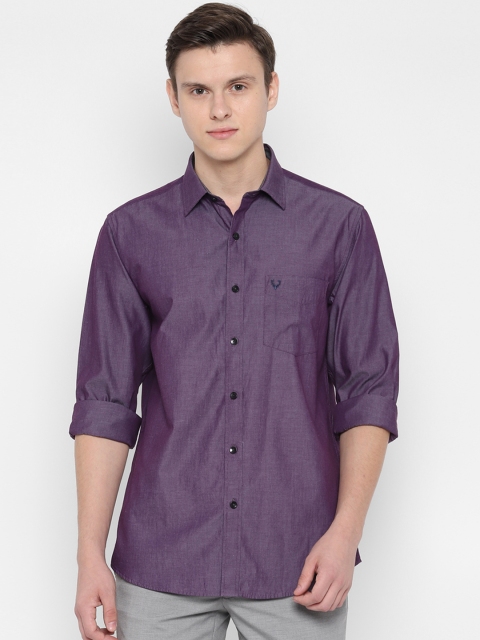 

Allen Solly Men Purple Slim Fit Self Design Casual Shirt