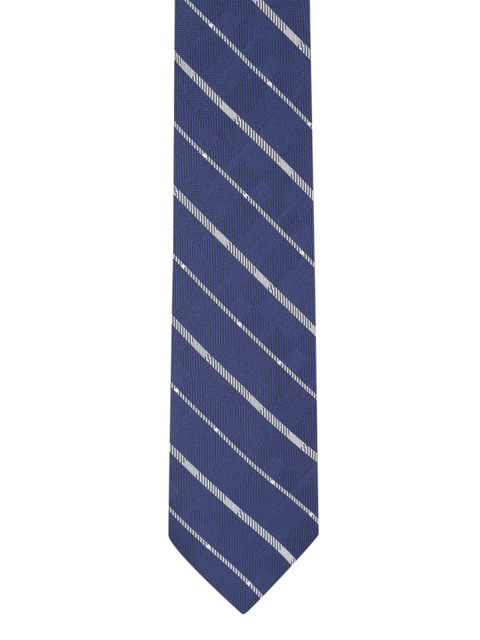 

Van Heusen Navy Blue Striped Broad Tie