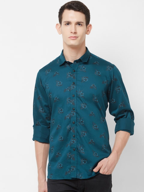 

EVOQ Men Green Regular Fit Printed Casual Shirt