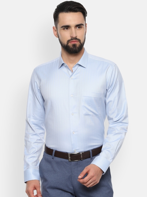 

Van Heusen Men Blue Regular Fit Solid Formal Shirt