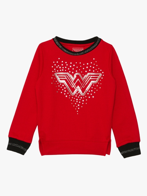 

Kids Ville Wonder Woman featured Red Sweatshirt for Girls