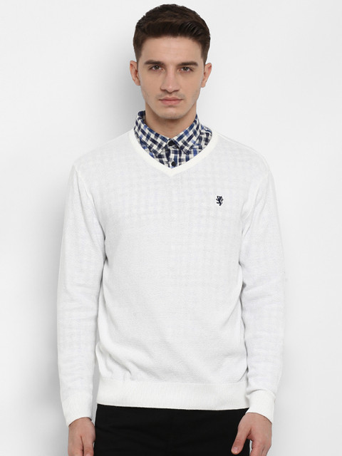 

Red Tape Men Off-White Solid Sweater