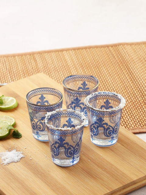 

India Circus by Krsnaa Mehta Set of 4 Transparent Flight of Birds Shot Glasses